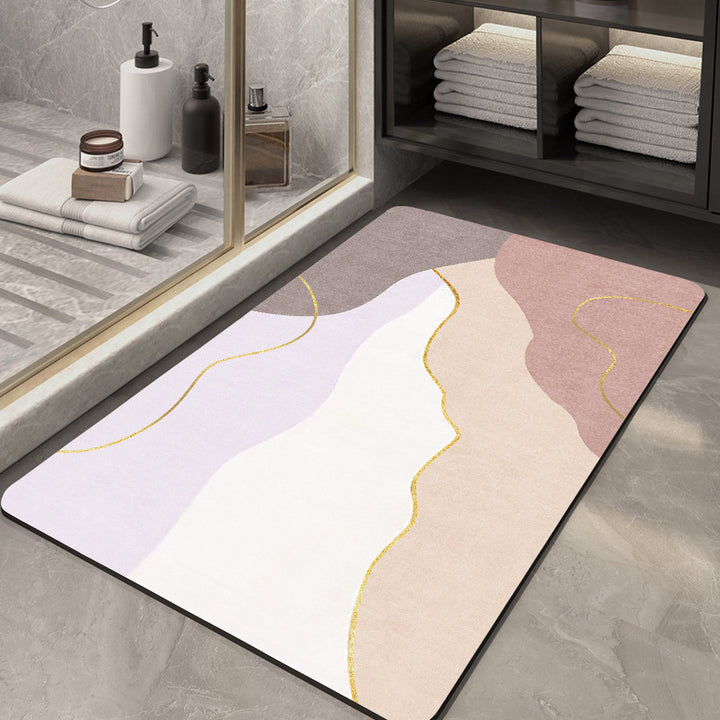Stylish Geometric Pattern Bath Mat Bowlift