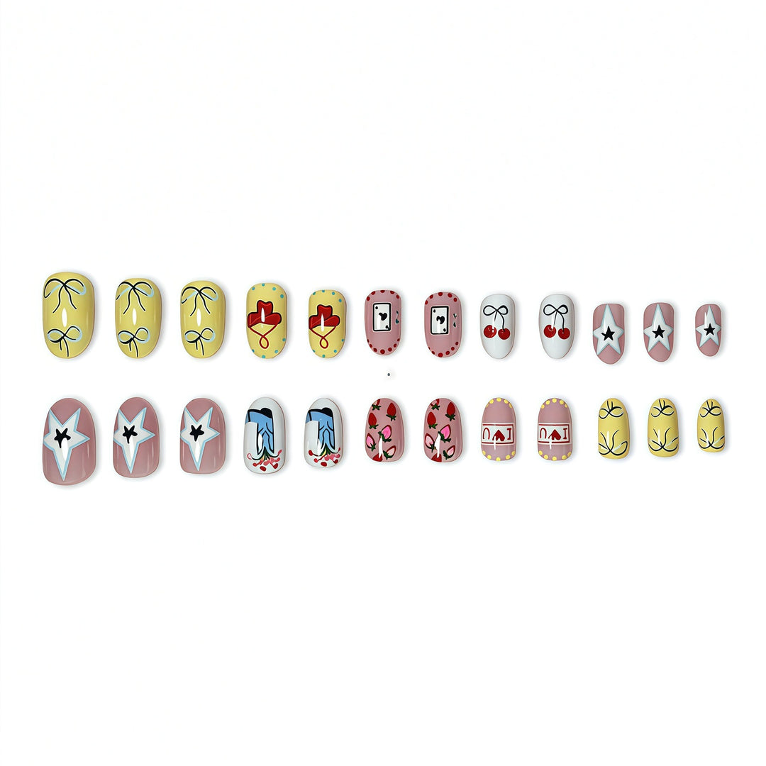 Artistic Cherry Blossom Press-On Nails Bowlift