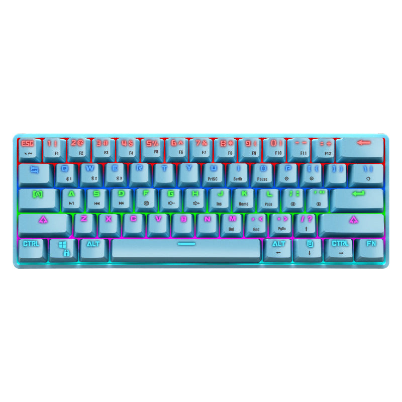 Compact Mechanical Gaming Keyboard with Backlit Keys Bowlift