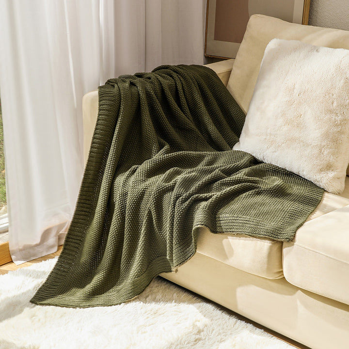Cozy Knitted Throw Blanket Bowlift