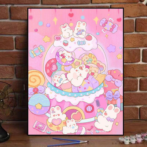 Whimsical Food-Themed Canvas Art Print Bowlift