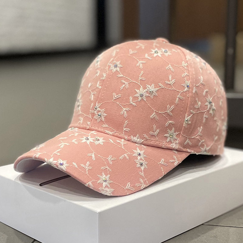 Women's Embellished Floral Cap Bowlift