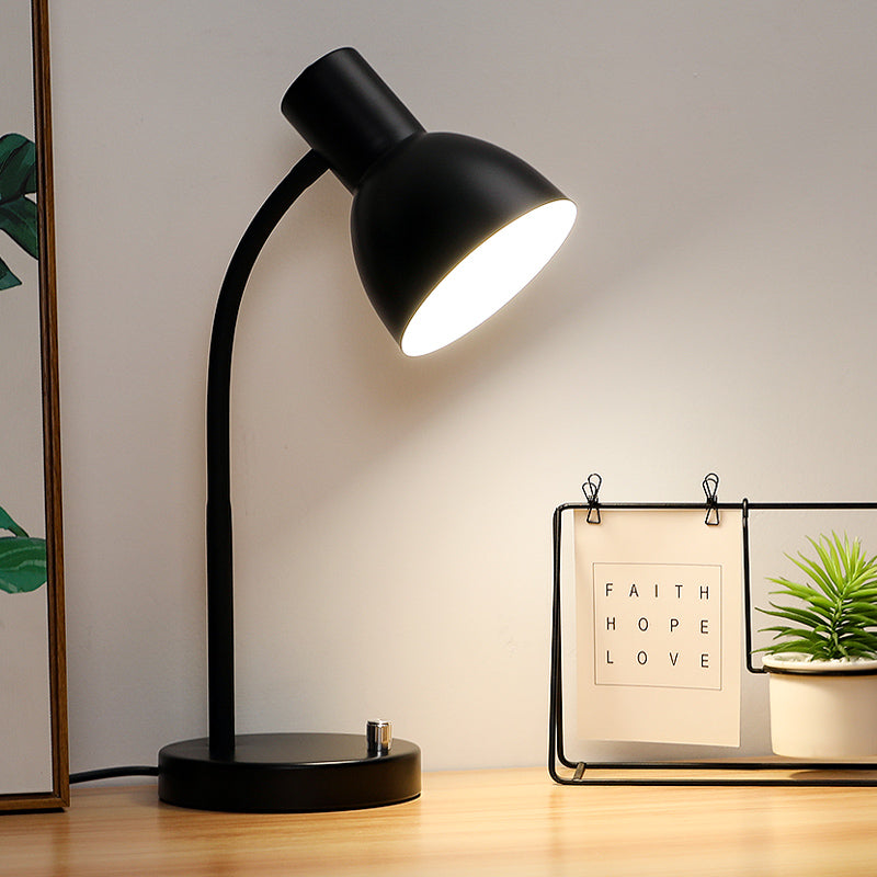 Flexible Gooseneck LED Task Desk Lamp with Dimmable Touch Base Bowlift
