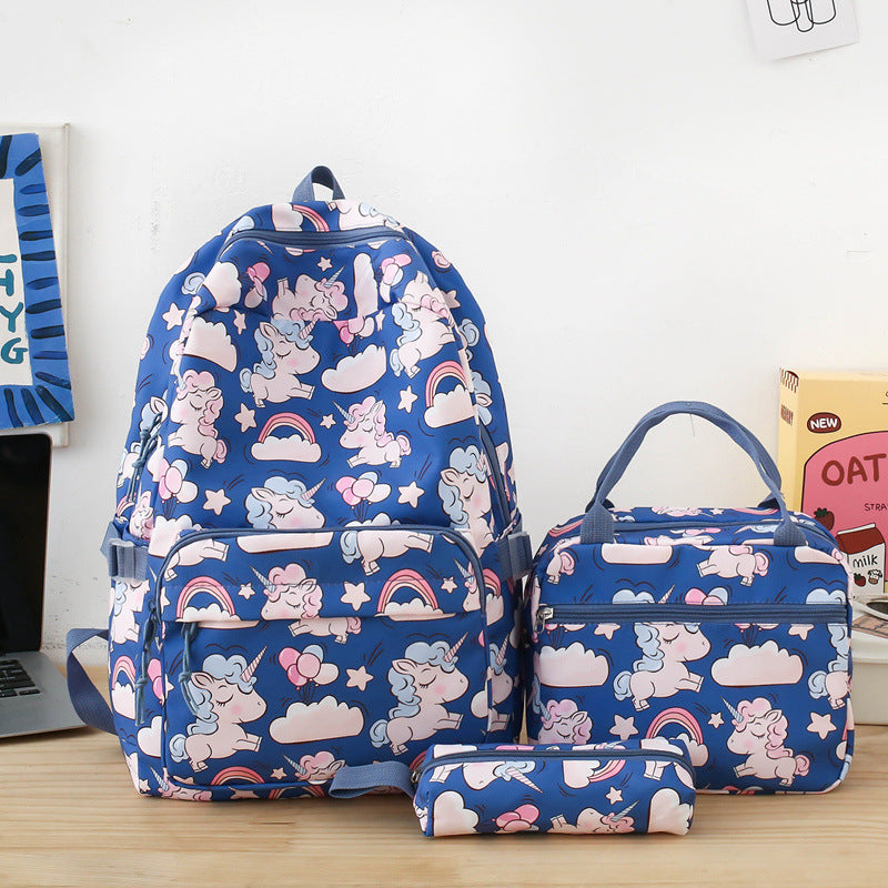 Backpack set with colorful unicorn motif Bowlift