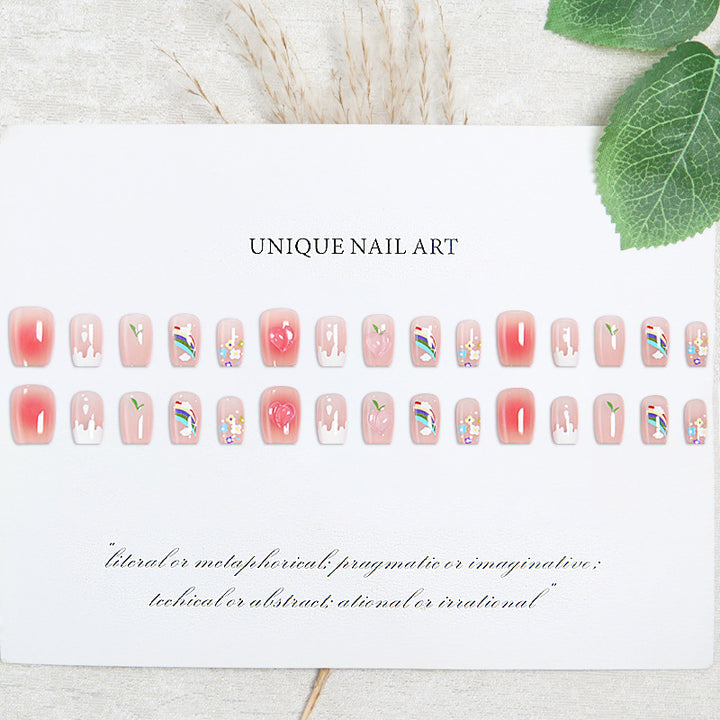 Creative nail art set with colorful fruit motifs and stylish designs Bowlift
