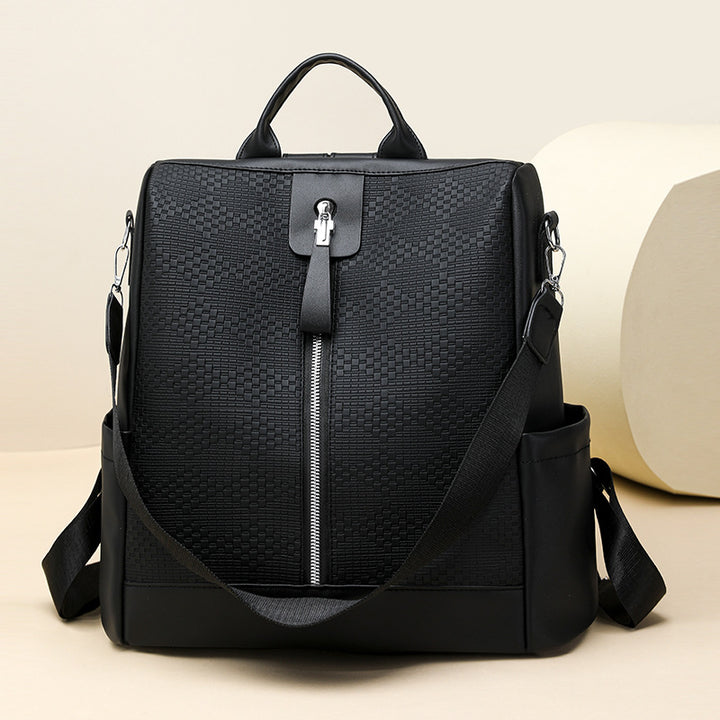 Multi-Functional Textured Backpack Bowlift