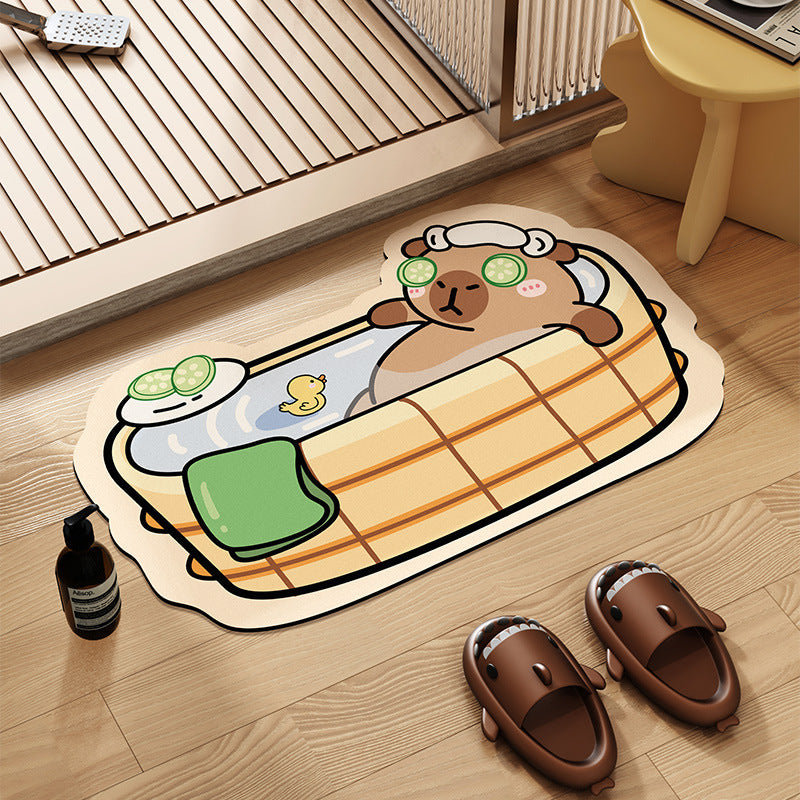 Cute Bear-Themed Plush Area Mat Bowlift