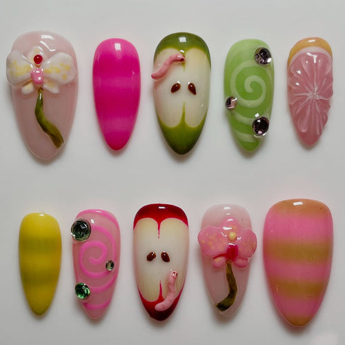 Creative Floral Nail Art Set Bowlift