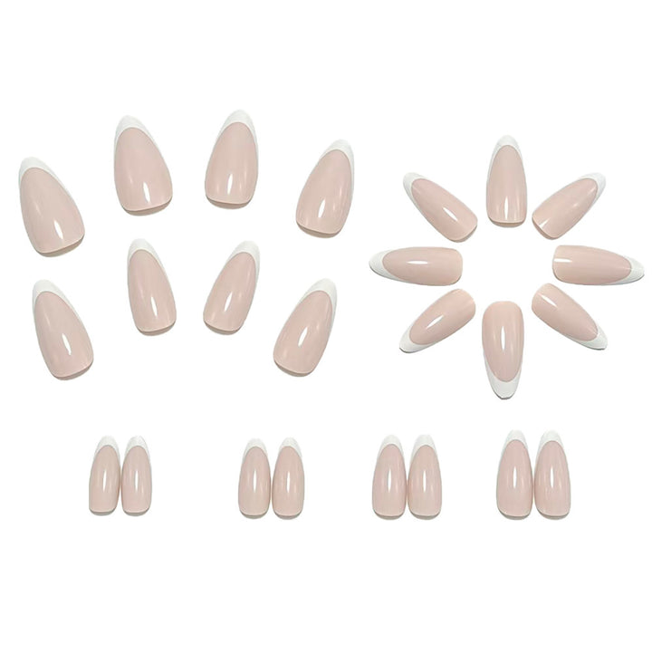 Artificial nails in elegant French tip style Bowlift