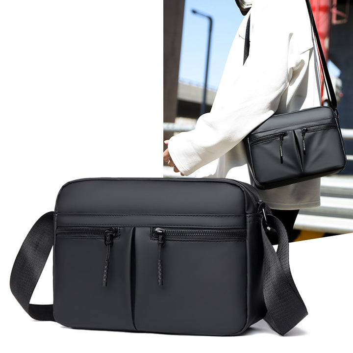 Sleek Dual-Zippered Utility Crossbody Bag Bowlift