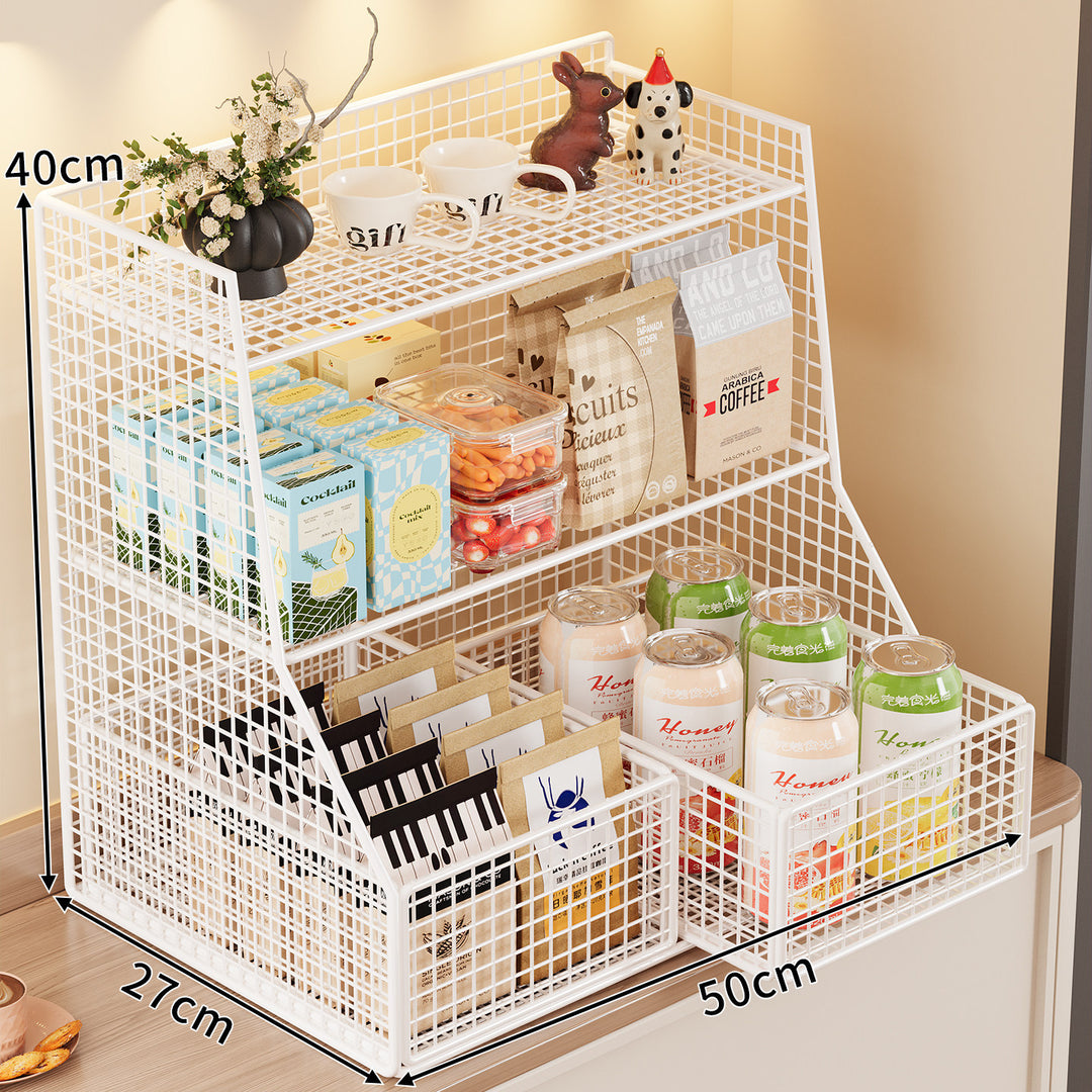 Rustic Two-Tier Storage Shelf Bowlift