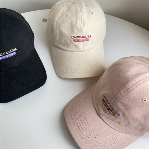 Women's Suede Embroidered Baseball Cap Bowlift