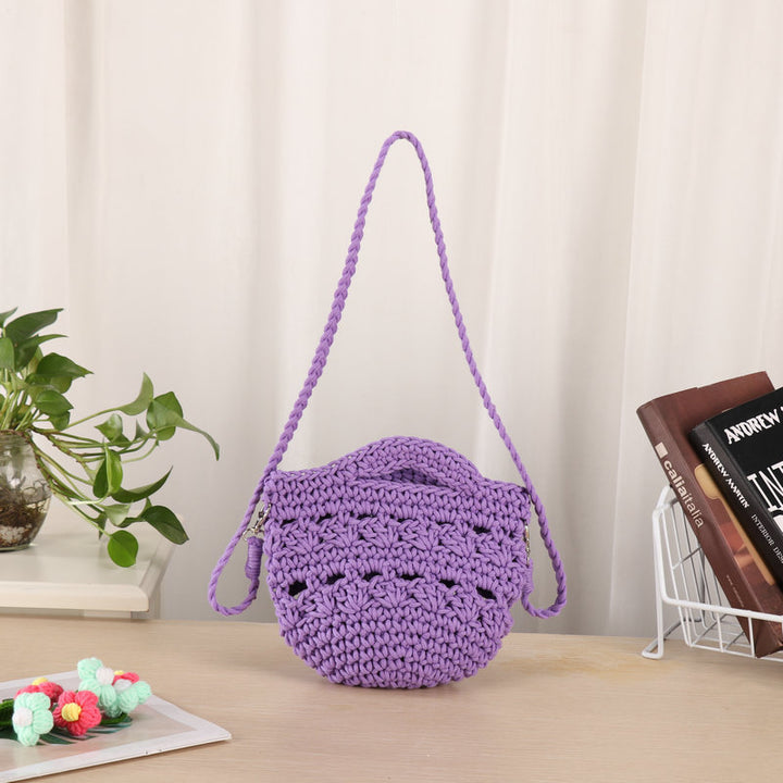 Handcrafted shoulder bag with unique knit design Bowlift