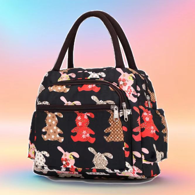 Insulated Cat Print Lunch Cooler Bag Bowlift