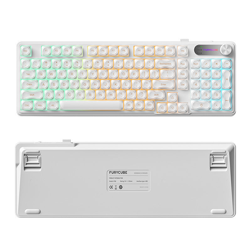 Retro Round-Key Mechanical Keyboard Bowlift
