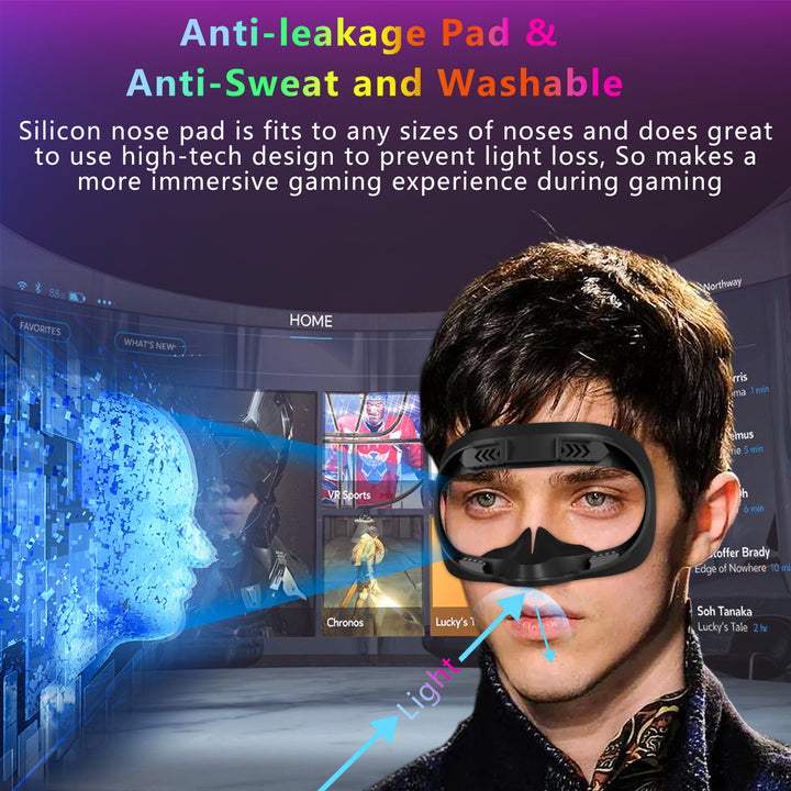 VR Headset with Adjustable Neck Pad Bowlift