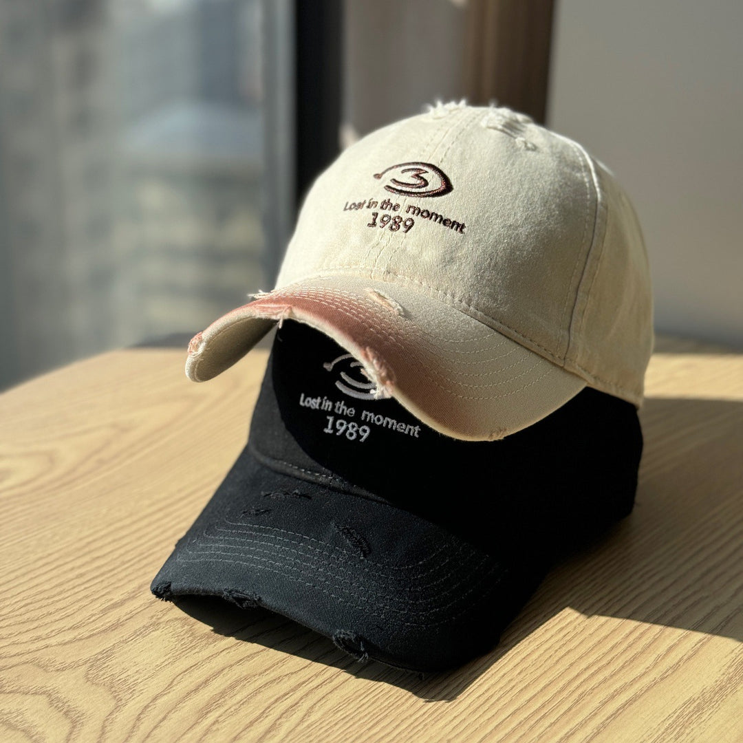 Men's Distressed Baseball Cap Bowlift