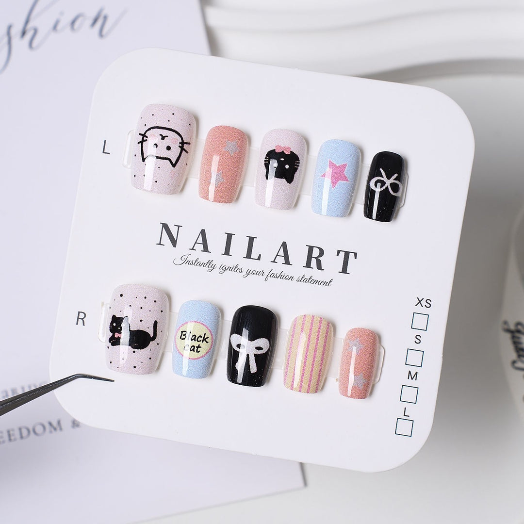 Butterfly-Inspired Stiletto Press-On Nails