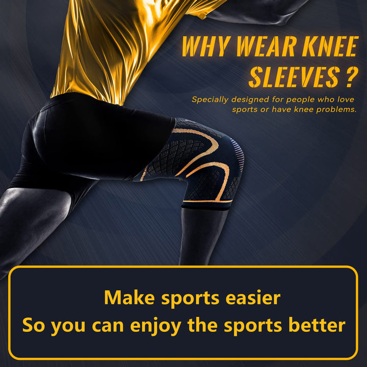 Copper Infused Knee Compression Sleeve Bowlift