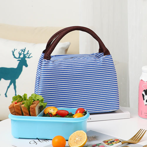 Insulated Striped Lunch Bag Bowlift