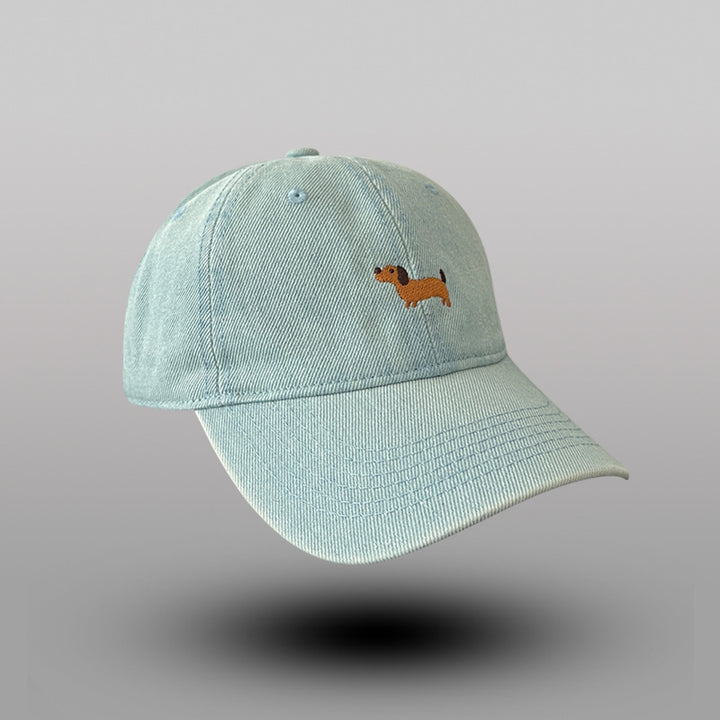 Women's Casual Embroidered Dog Theme Baseball Cap Bowlift