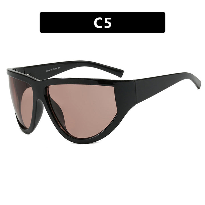 Women's futuristic sunglasses with sporty design and flexible lenses Bowlift