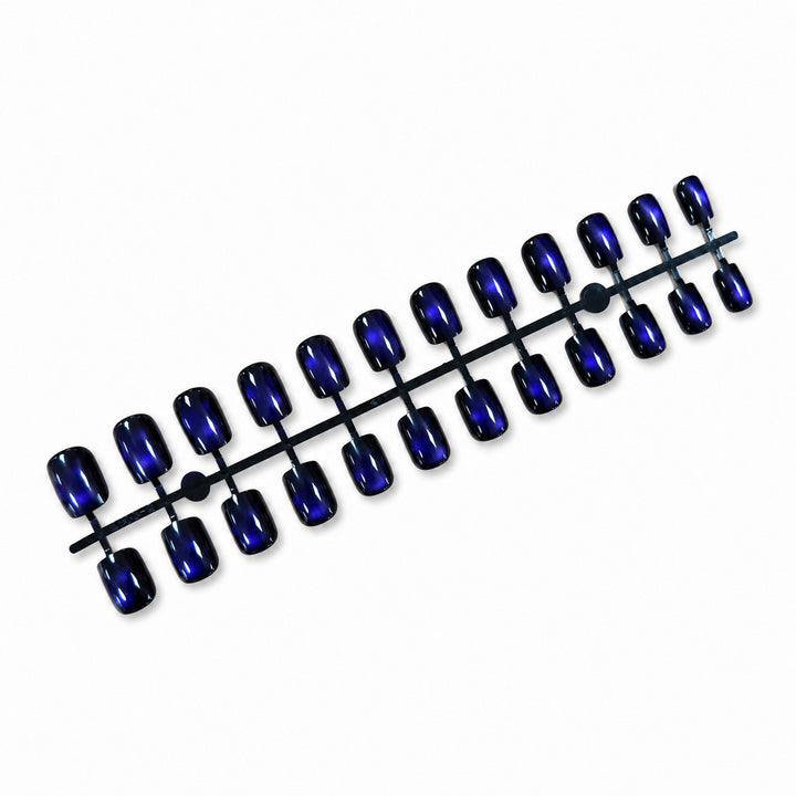 Premium Press-On Nails with Metallic Shine Bowlift