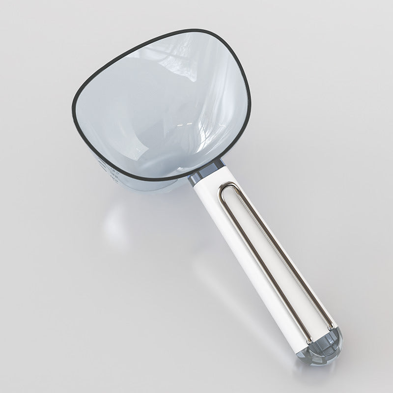 Ergonomic Transparent Bowl Scoop with Quick-Release Wire Handle Bowlift