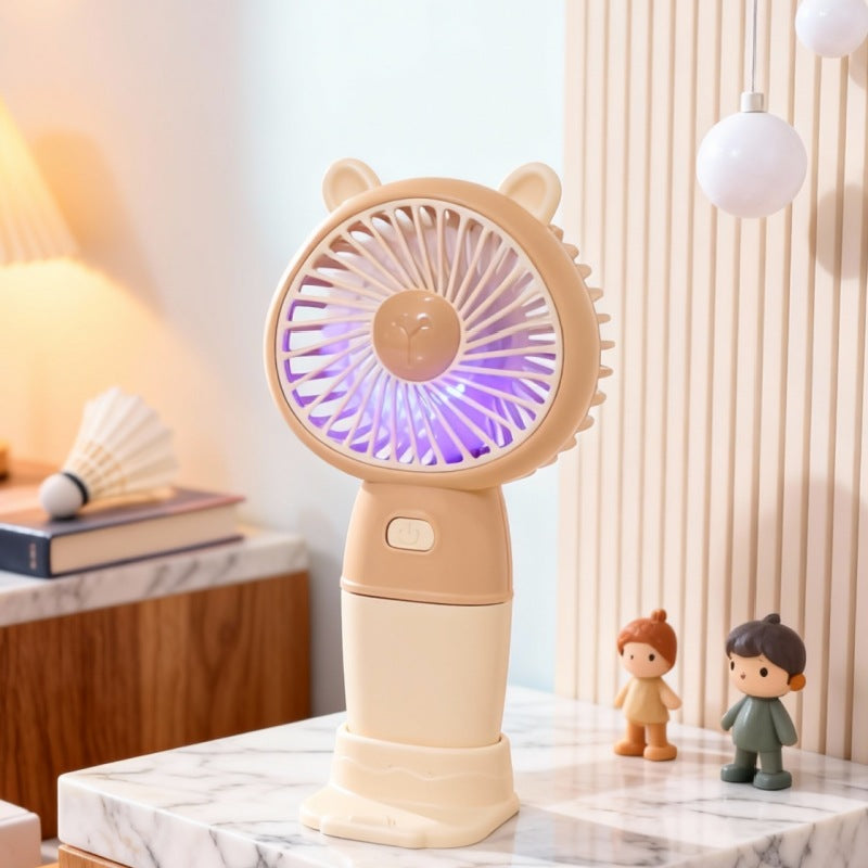 Ladies Portable Handheld Fan in Cute Animal Design Bowlift
