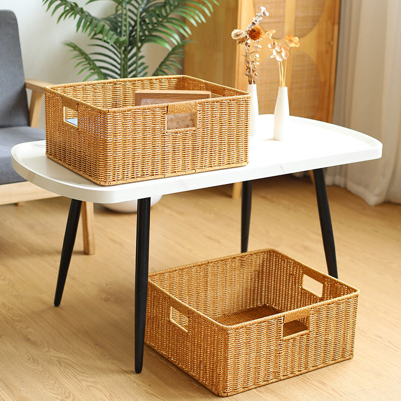 Handcrafted Wicker Storage Tray Bowlift