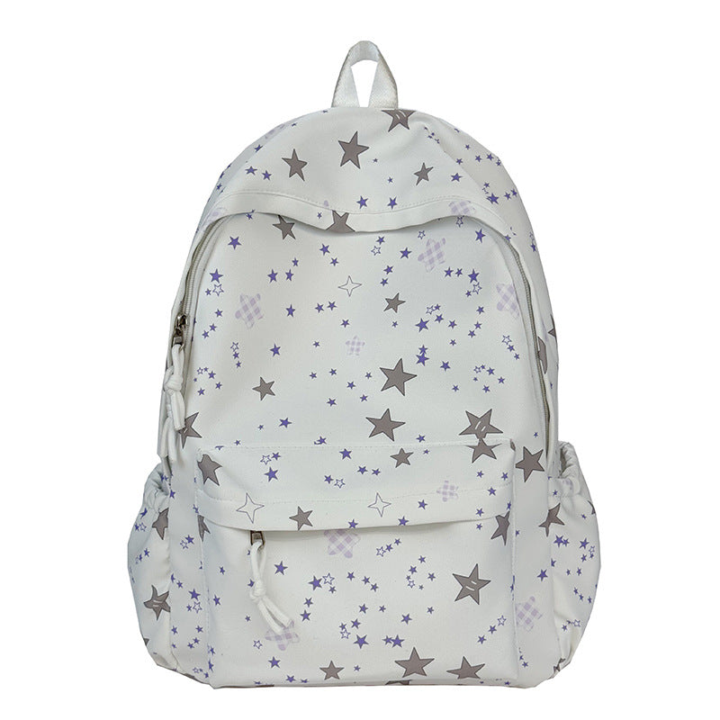 Casual Star-Patterned Backpack Bowlift