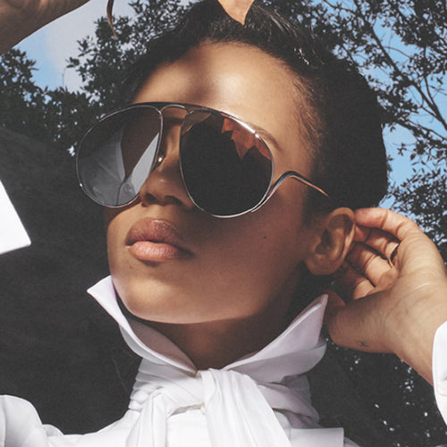 Ladies fashionable pilot sunglasses with polarized lenses and elegant metal frame Bowlift