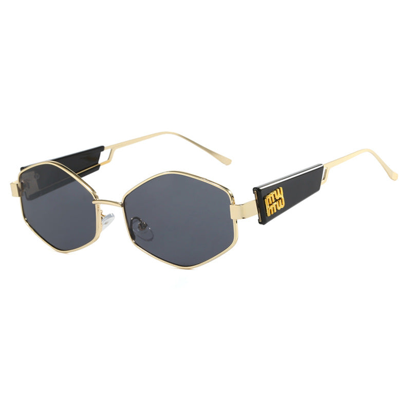 Women's geometric sunglasses with fashionable design and UV protection Bowlift