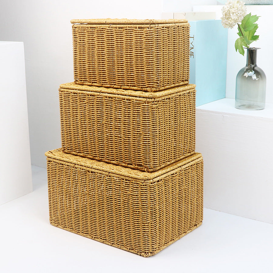 Rectangular Woven Storage Box Bowlift