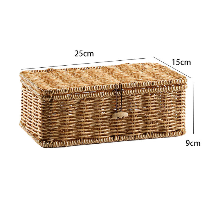 Handcrafted Natural Wicker Storage Chest Bowlift