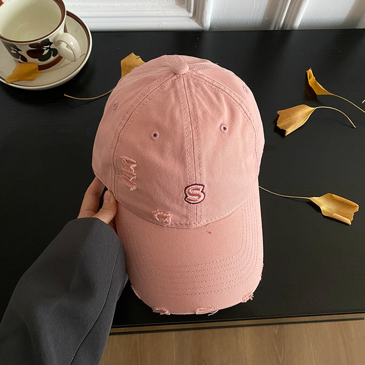 Unisex Distressed Embroidered Baseball Cap Bowlift