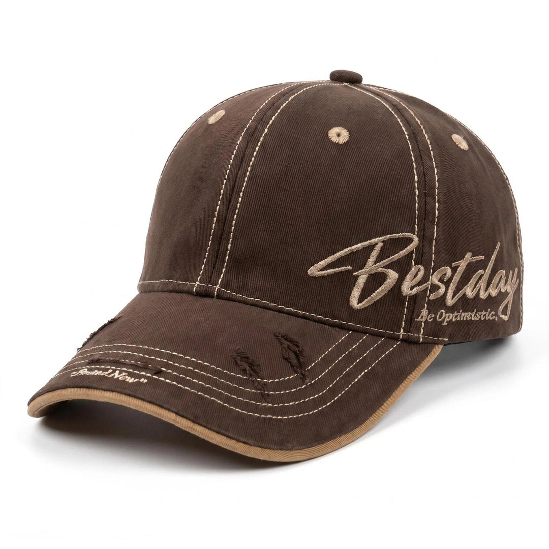 Men's Distressed Casual Cotton Baseball Cap Bowlift