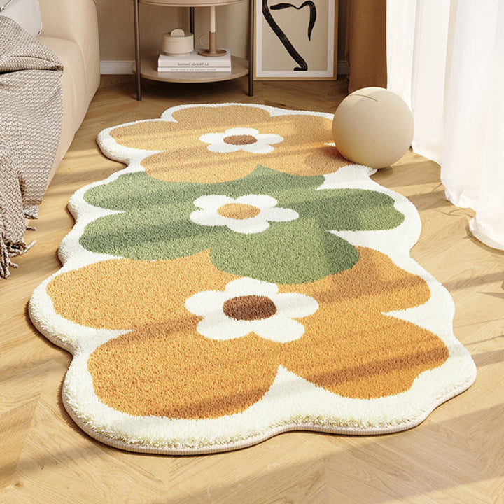 Flower Patterned Area Rug Bowlift
