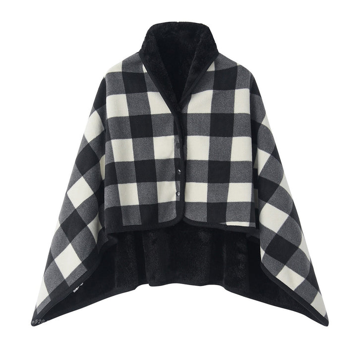 Women Cozy Warm Keeping Poncho Blanket Bowlift