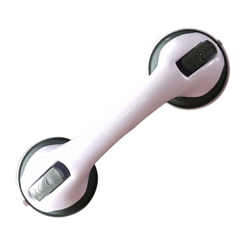Ergonomic Suction-Mount Safety Grab Handle With Dual Vacuum Cups For Bathroom Support