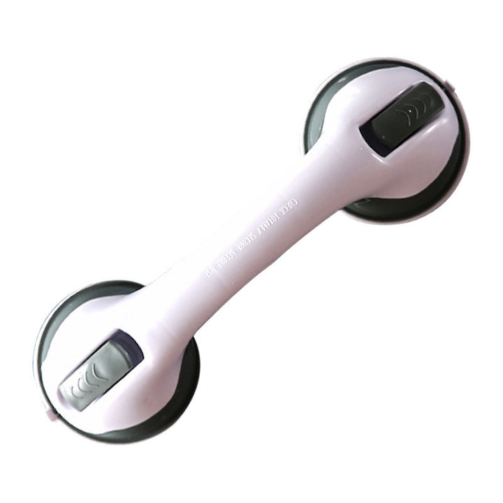 Ergonomic Suction-Mount Safety Grab Handle With Dual Vacuum Cups For Bathroom Support