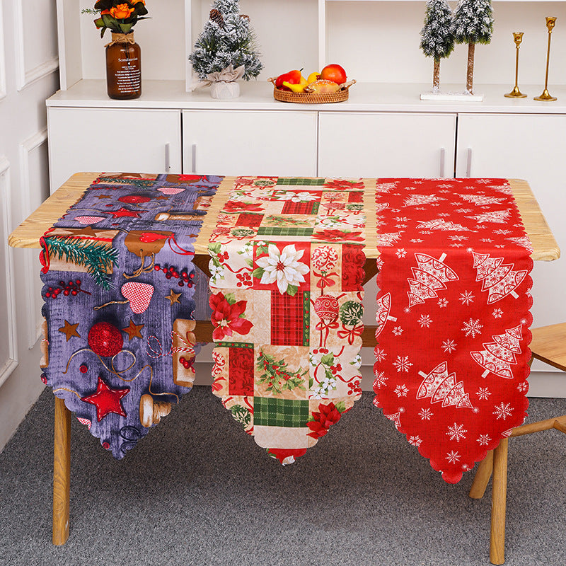 Festive table runner with Christmas motifs Bowlift