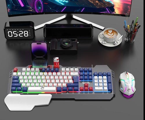Ergonomic Mechanical Gaming Keyboard with Wrist Rest Bowlift