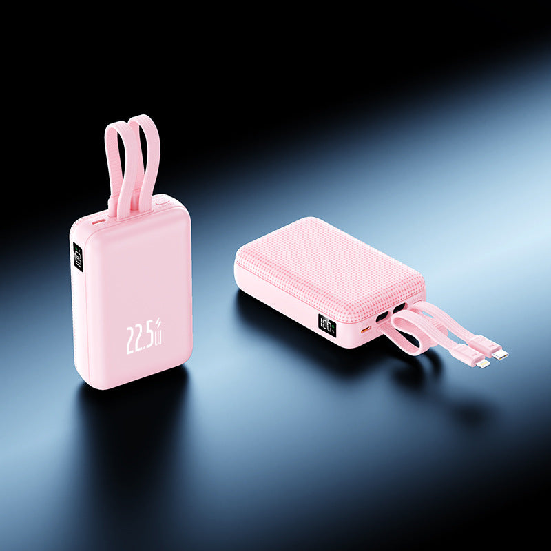 Portable power bank with powerful fast charging function and innovative cable management Bowlift