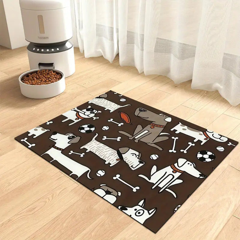 Extra large waterproof silicone pet feeding mat with non-slip backing Bowlift