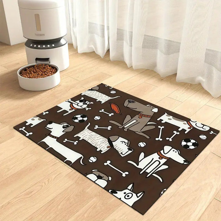Extra large waterproof silicone pet feeding mat with non-slip backing Bowlift