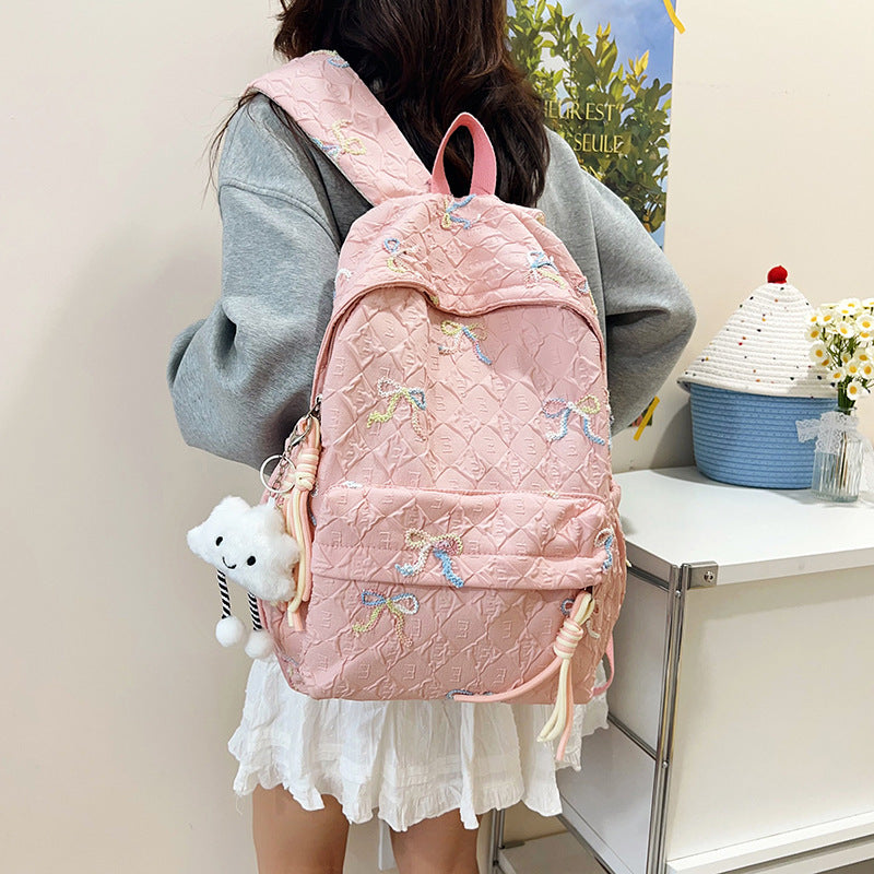 Creative Bow Patterned Backpack Bowlift