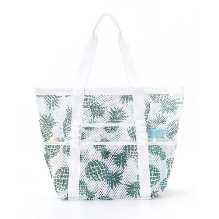 Mesh Beach Bag with Colorful Design Bowlift
