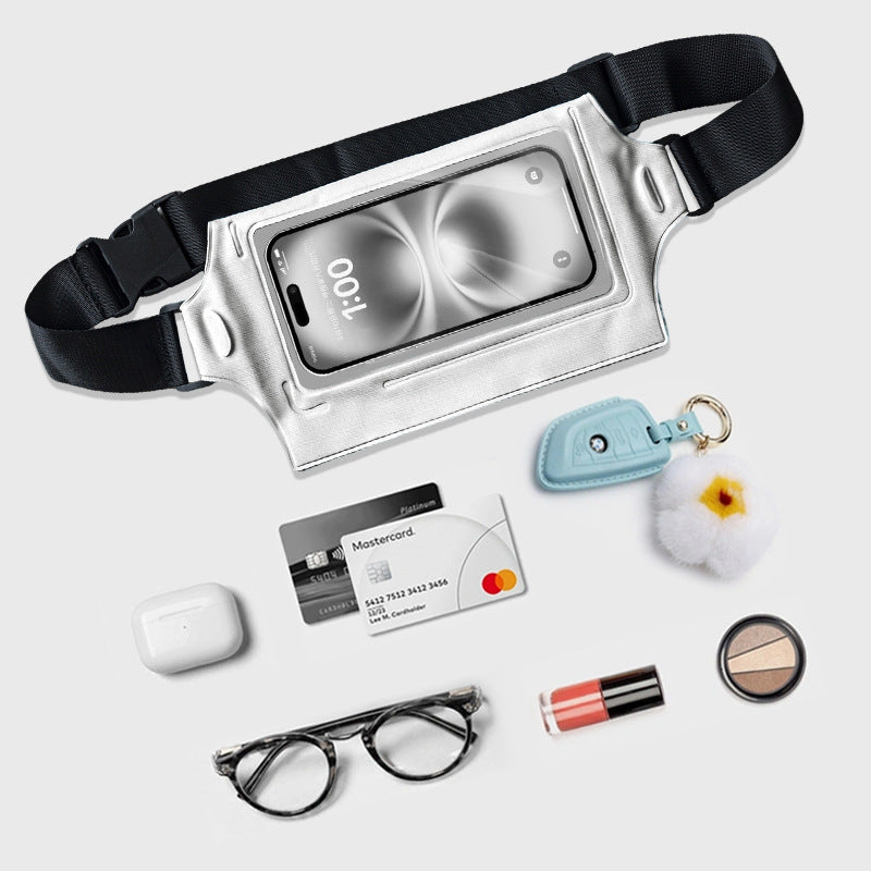 Running belt bag with waterproof phone holder Bowlift