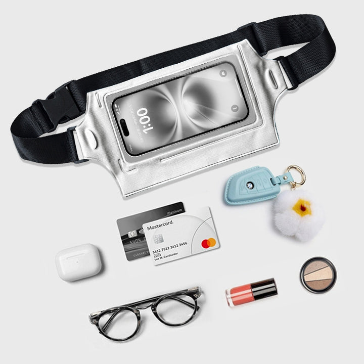 Running belt bag with waterproof phone holder Bowlift
